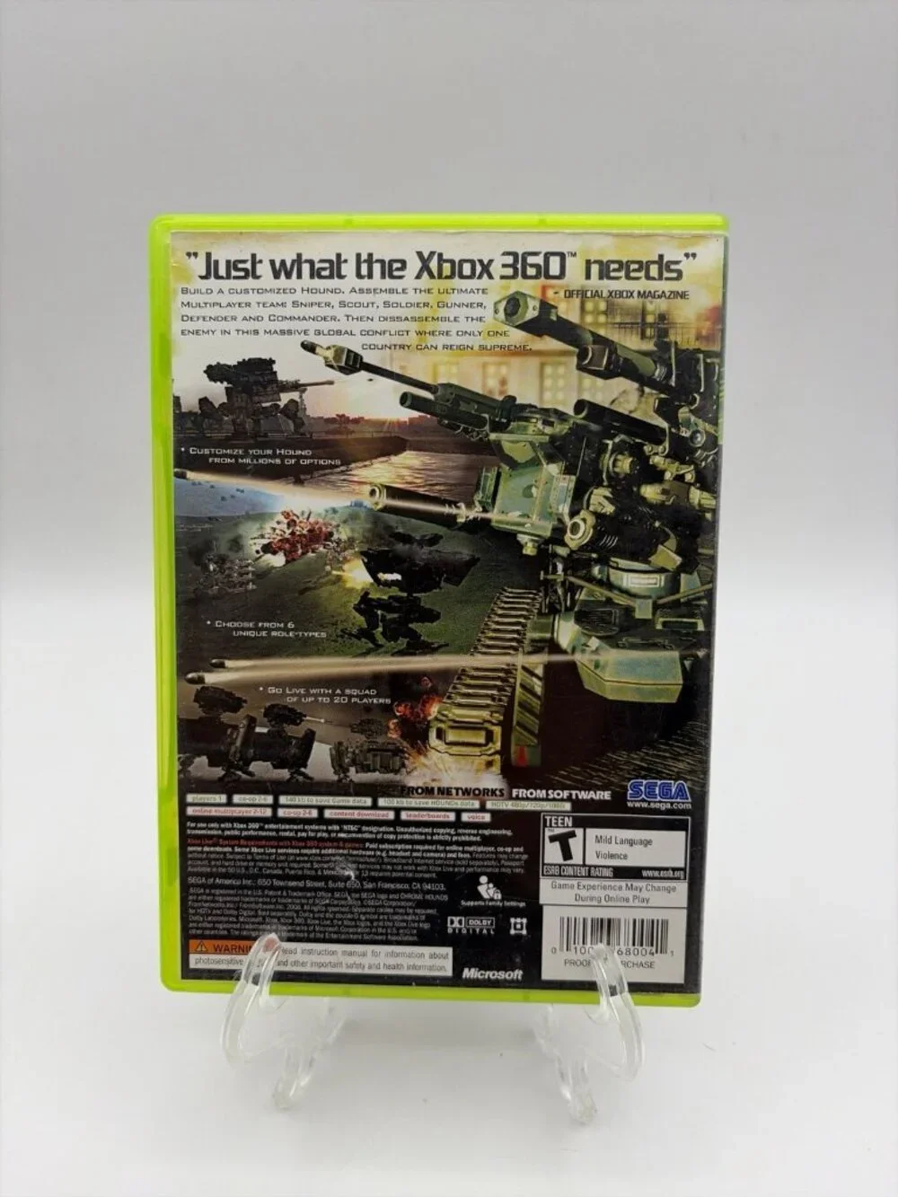 Chrome Hounds (Microsoft Xbox 360, 2006) Complete CIB Tested & Working